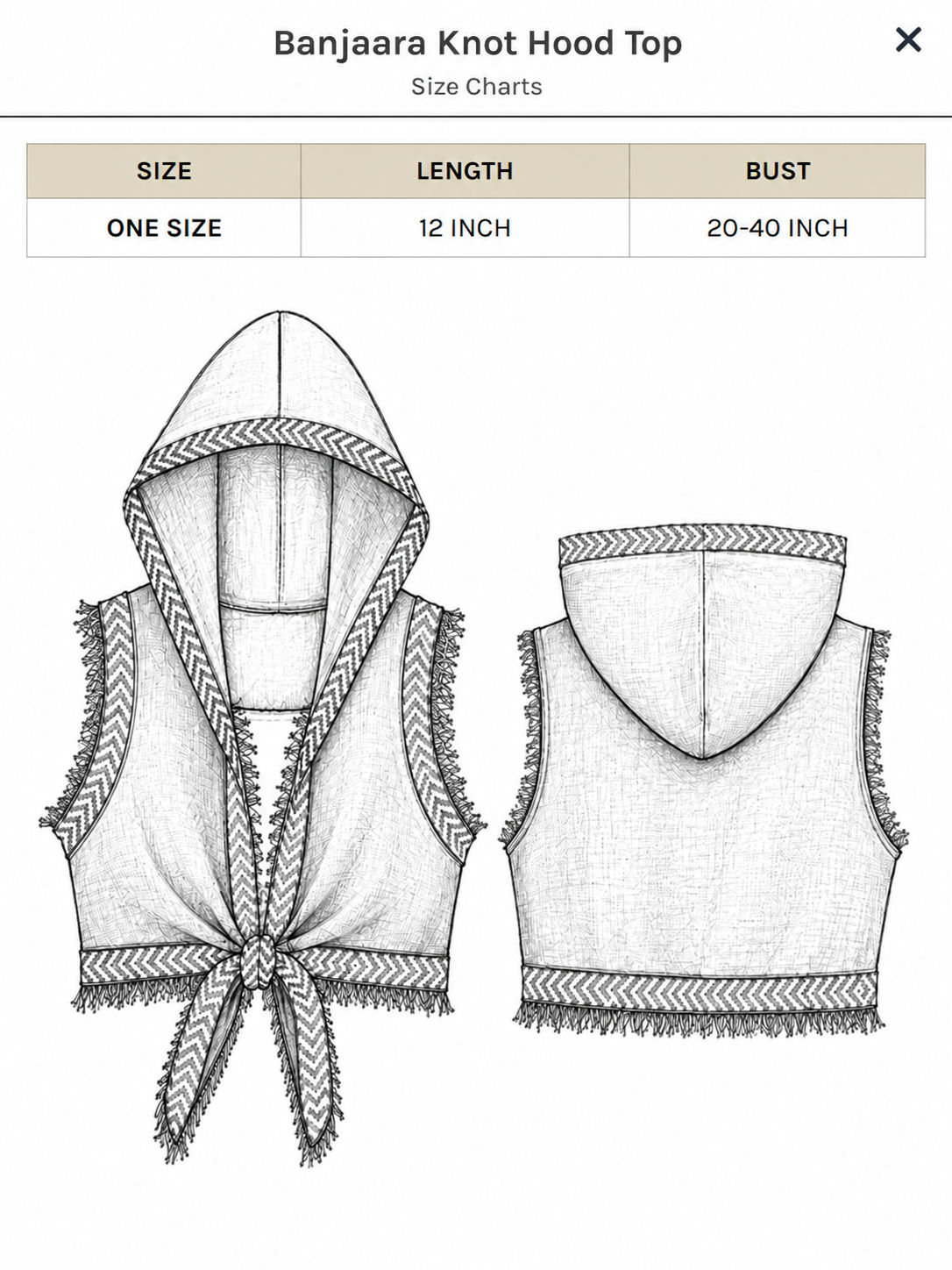 Banjaara Knot Hood Top